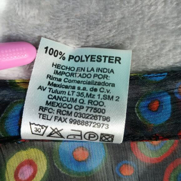 Rima Beachwear Sheer Circle Print Cover-Up S/M - Picture 8 of 9